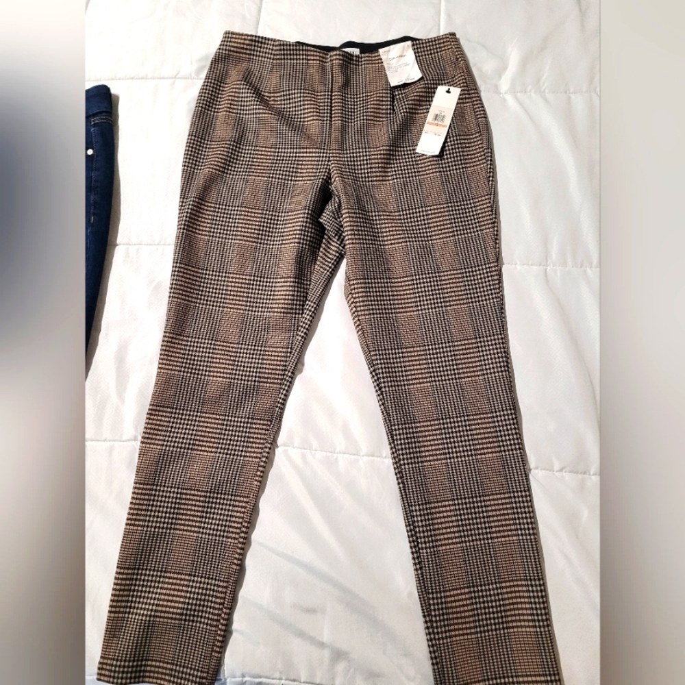 Women's Brown Plaid Pants